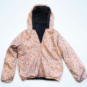 HANNA ANDERSSON Reversible Floral-to-Teddy Bear Hooded Coat - 10